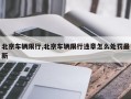 北京车辆限行,北京车辆限行违章怎么处罚最新